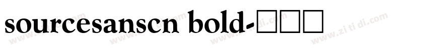 sourcesanscn bold字体转换